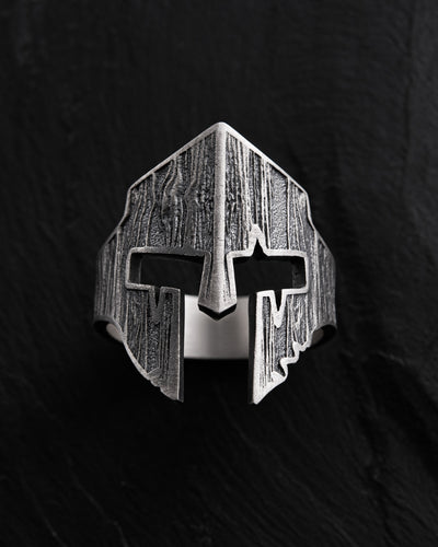 Ασημένιο δαχτυλίδι SPARTAN WARRIOR'S HELMET — κύρια εικόνα