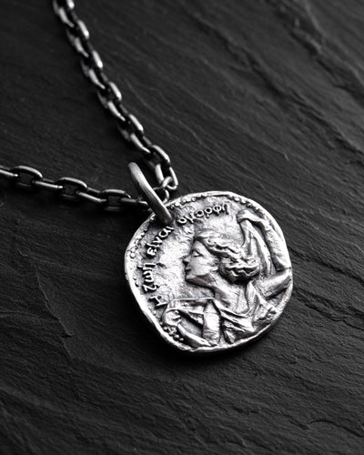 Ασημένιο μενταγιόν GREEK COIN — κύρια εικόνα