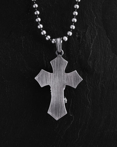 Cruz de plata SAVIOR CHRIST JESUS — imagen de producto 3