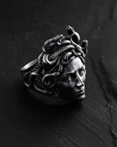 Inel din argint GORGON MEDUSA — imaginea 3