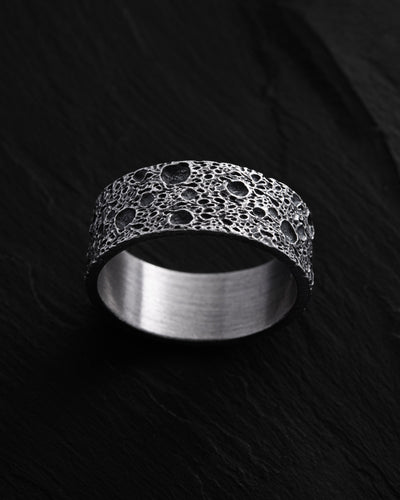 Silberring MONDFLÄCHE