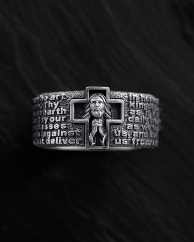 Silver ring PRAYER OUR FATHER