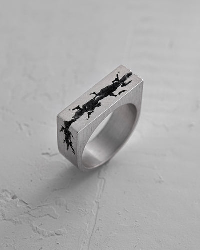 Inel din argint FRACTURE — imaginea 3