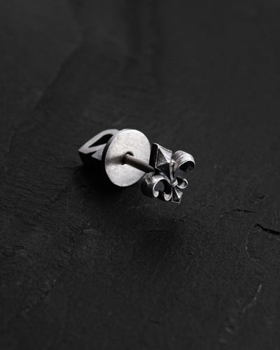Cercel din argint single – FLEUR DE LIS — imaginea 3