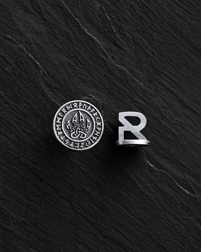 Pendiente individual de plata BEAR'S PAW. RUNES — imagen principal