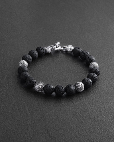 Pulsera para hombre JAPANESE KOI CARP AND WAVES (lava) — imagen principal
