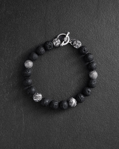 Pulsera para hombre JAPANESE KOI CARP AND WAVES (lava) — imagen de producto 3