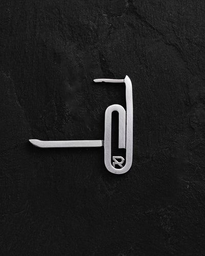 Pendiente individual de plata CLIP — imagen de producto 3