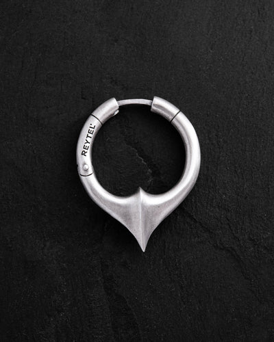 Silver single earring REBELLION