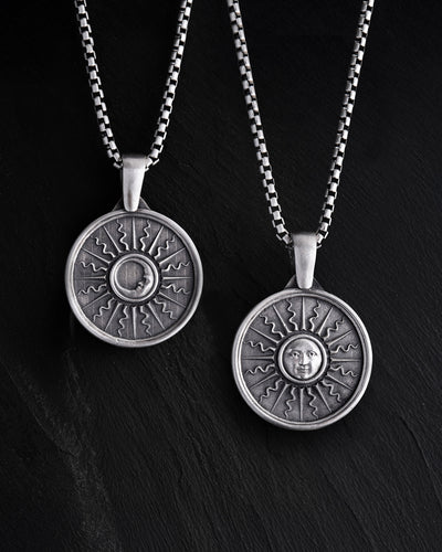 Sølvvedhæng SUN and MOON