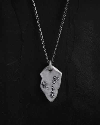 Colgante de plata PISCES CONSTELLATION con cadena — imagen principal