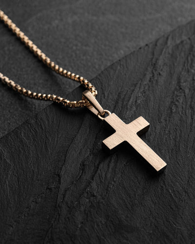 Cruce din aur galben de 14k HELIGHET