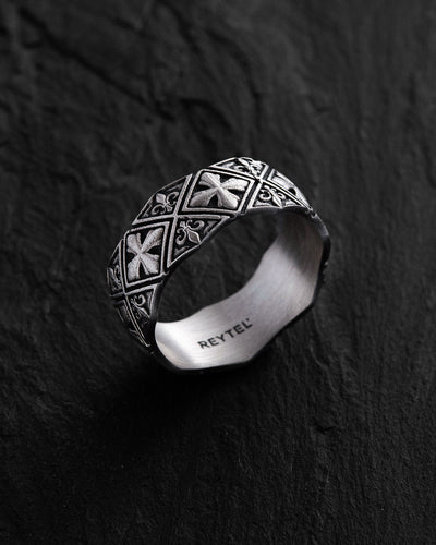 Silverring MALTESE CROSS och FLEUR DE LIS – produktbild 3