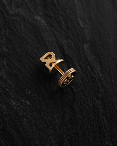 Pendiente individual FLEUR DE LIS (oro amarillo de 14 quilates) — imagen de producto 3