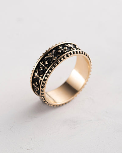 Ring CELTIC KNIGHT PATTERN (14k yellow gold)