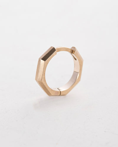 Pendiente de aro BRUTAL (oro amarillo de 14 quilates) — imagen principal