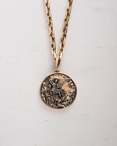 Pendant ST. MICHAEL (14k yellow gold)