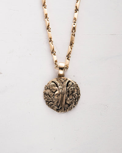 Pandantiv din aur galben de 14k ANGEL AND DEMON