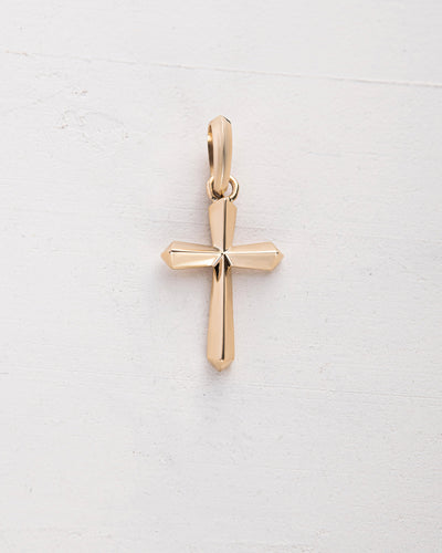 Cruz GLAUBE (oro amarillo de 14 quilates) — imagen de producto 3