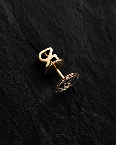 Pendiente individual MEMENTO MORI. VIVERE MEMENTO (oro amarillo de 14 quilates) — imagen de producto 2