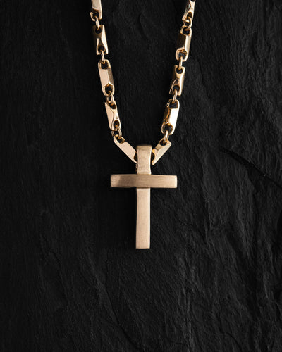 Kříž MINIMAL (14k žluté zlato) – hlavní pohled