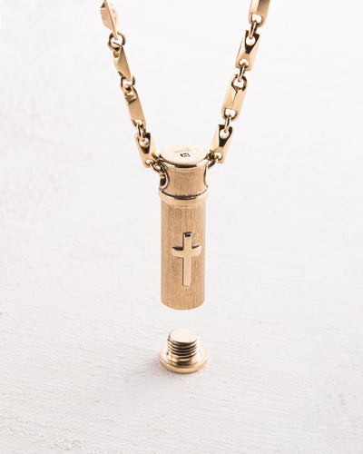Hänge RELIQUARY WITH THE CROSS (14K gult guld) – huvudbild