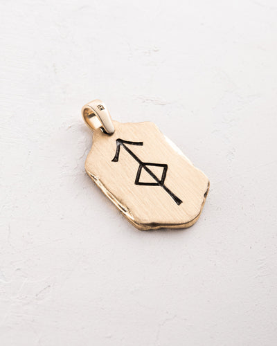 Prívesok WIND OF IMBOLC (14k žlté zlato) – pohľad 3