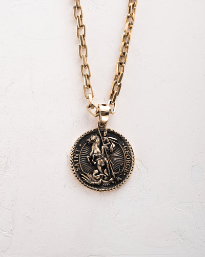 Pandantiv din aur galben de 14k SAINT GEORGE