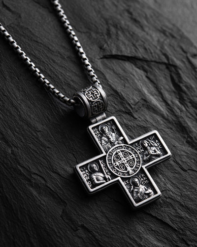 Cruz de plata GUARDIAN SAINTS — imagen de producto 3
