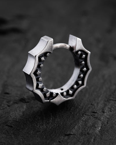 Pendientes de aro de plata CORE — imagen principal
