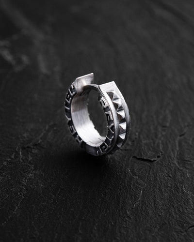 Silver single earring ROUGH