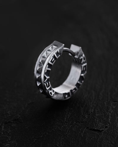 Silver single earring ROUGH