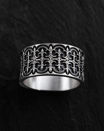 Inel din argint GOTHIC FLEUR DE LIS