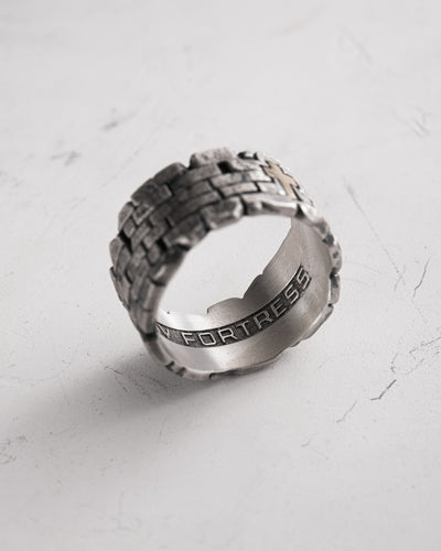 Silver ring GOD IS MY FORTRESS