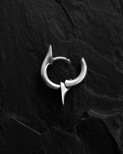 Pendientes de aro de plata TACTUS — imagen de producto 2