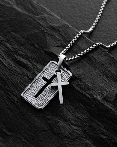 Colgante de plata OUR FATHER with a cross — imagen principal