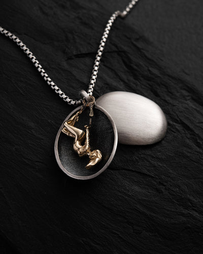 Ασημένιο μενταγιόν SECRET DESIRE (gold Inlay) — κύρια εικόνα