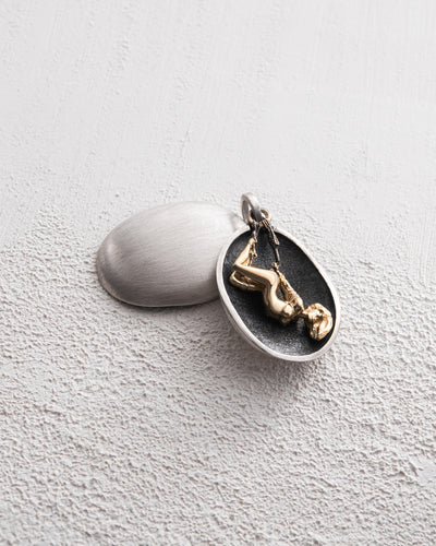 Ασημένιο μενταγιόν SECRET DESIRE (gold Inlay) — εικόνα προϊόντος 3