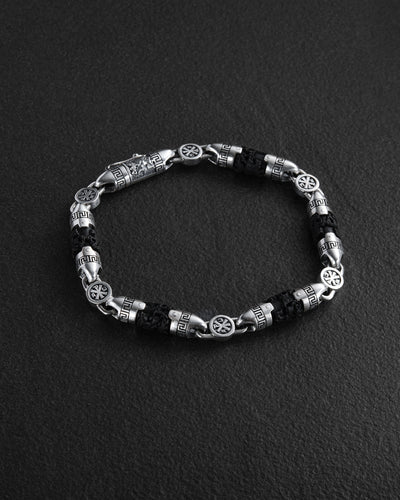 Pulsera de plata ST. GEORGE (ebony wood) — imagen principal