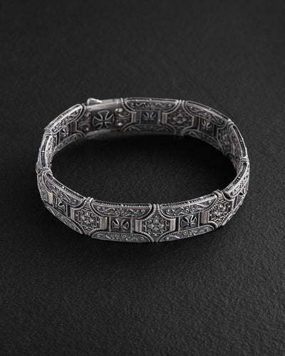 Pulsera de plata TEMPLAR CROSS — imagen principal