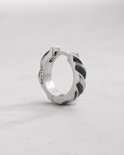 Pendientes de aro de plata FORGED — imagen principal