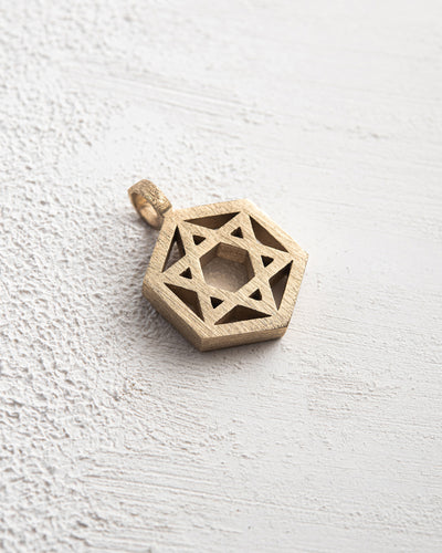 Hänge HEBREW STAR (14K gult guld) – huvudbild