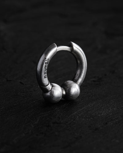 Silver hoop earring DUO