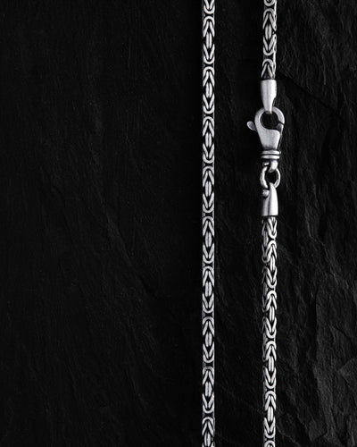 Cadena de plata – tejido BYZANTINE