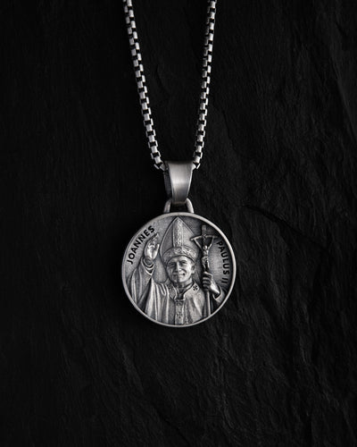 Silver pendant POPE JOHN PAUL II