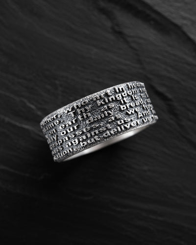 Silver ring PRAYER OUR FATHER