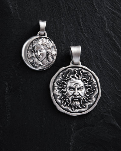 Silver pendant SUN