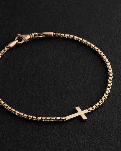 Bracelet CROSS (14k yellow gold)
