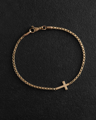 Bracelet CROSS (14k yellow gold)