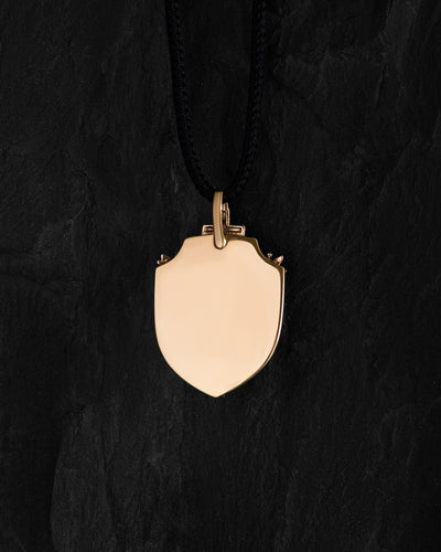 Pendant ARCHANGEL MICHAEL (14k yellow gold, onyx)
